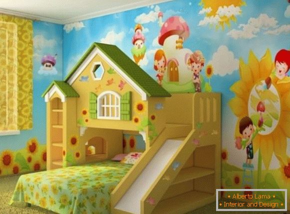 interiér dětského pokoje pro dívku 3 лет