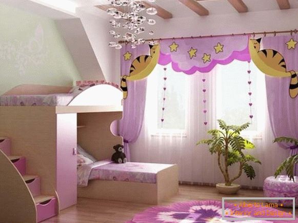 interiér dětského pokoje pro dívku 10 лет