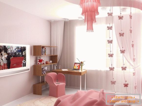 interiér ložnice pro dospívající dívky fotografie