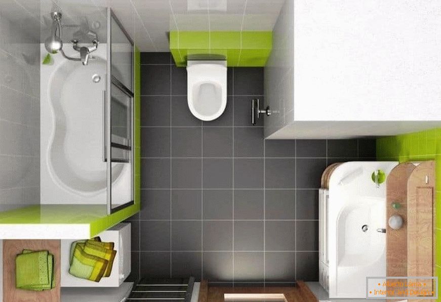 Designová koupelna kombinovaná s toaletou