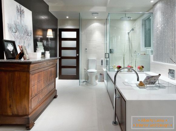 Interiér ve stylu high-tech - fotografie koupelny a toalety
