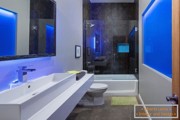Design v high-tech stylu - foto stylové koupelny