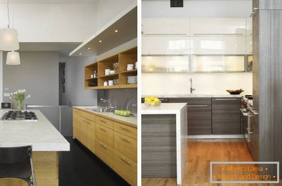 Kuchyňské provedení v šedé barvě v interiéru - výběr fotografií