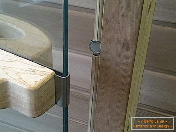Kování pro skleněné dveře v sauně - magnety