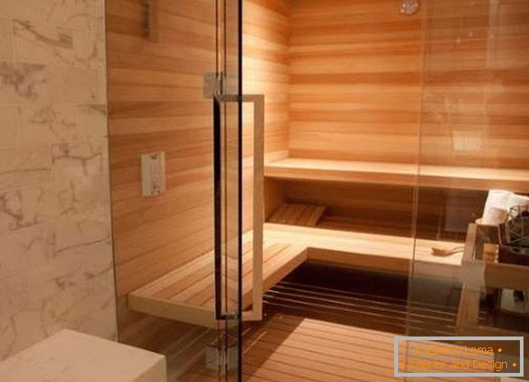 Chromované kování pro skleněné dveře v sauně - dveřní kliky