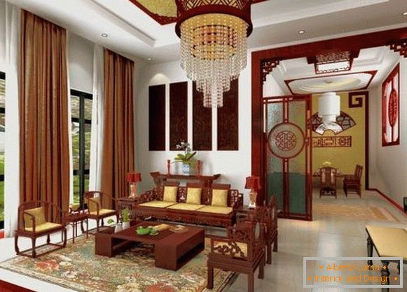 Krásný interiér v asijském stylu