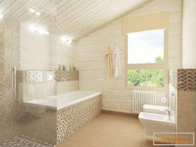 Interiér malého soukromého domu - design koupelny