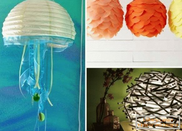 Jak si vyrobit lampu sami - 15 nápadů s podrobnými fotografiemi