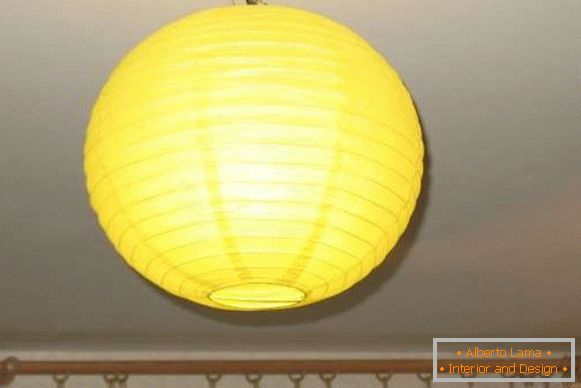 Čínské papírové lucerny - stropní světlo s vlastními rukama