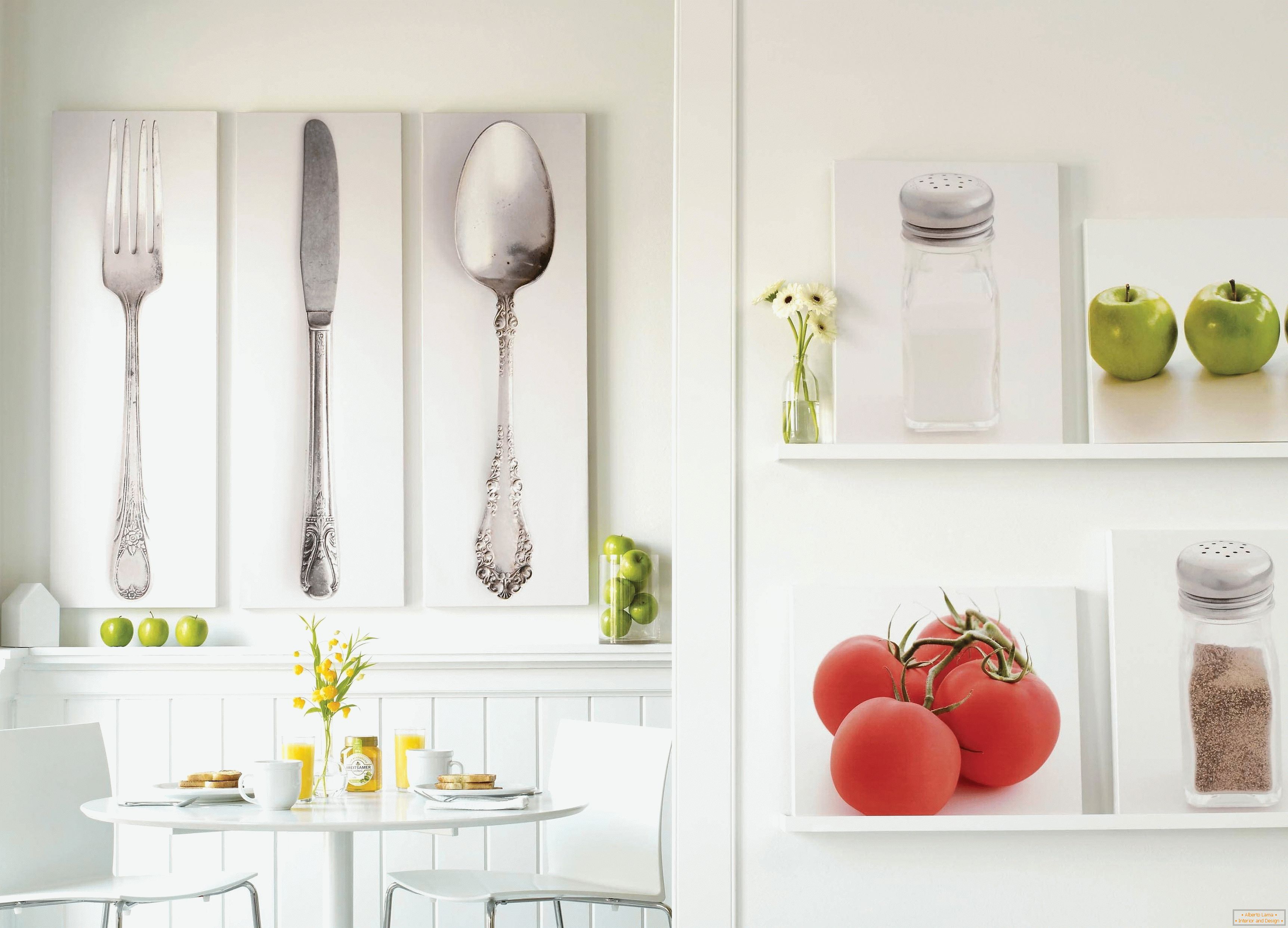Triptych na kuchyňské zdi