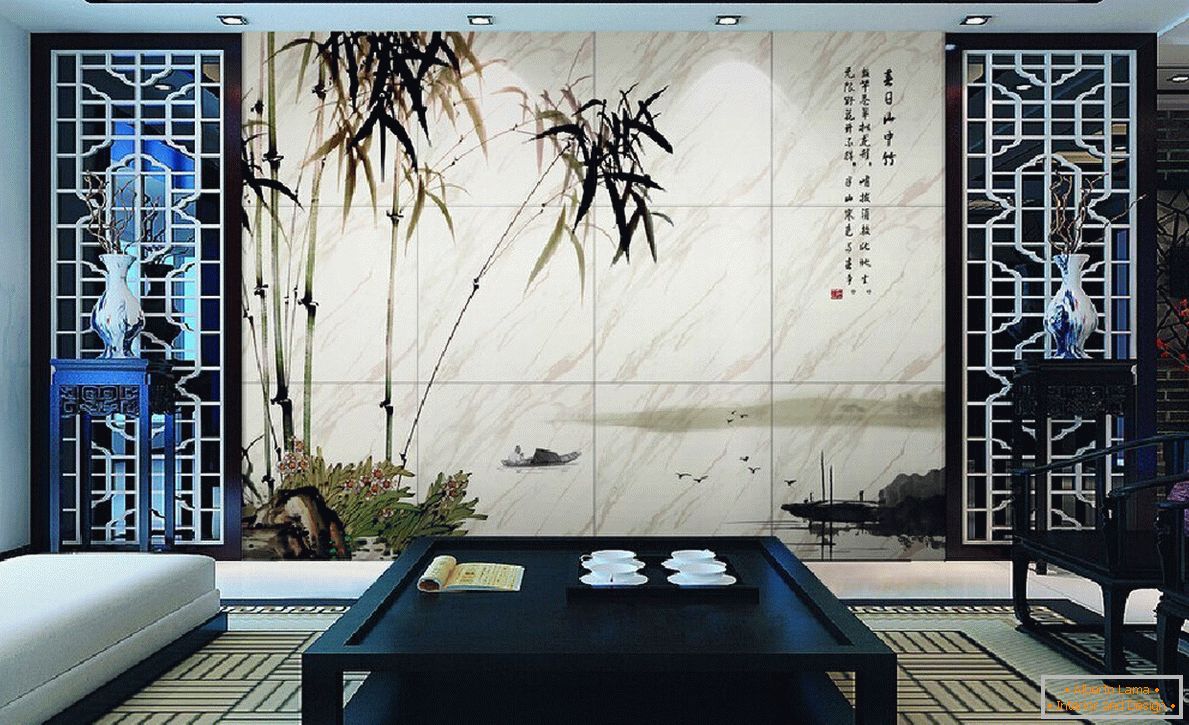 Elegantní dekorace s obrazem bambusu
