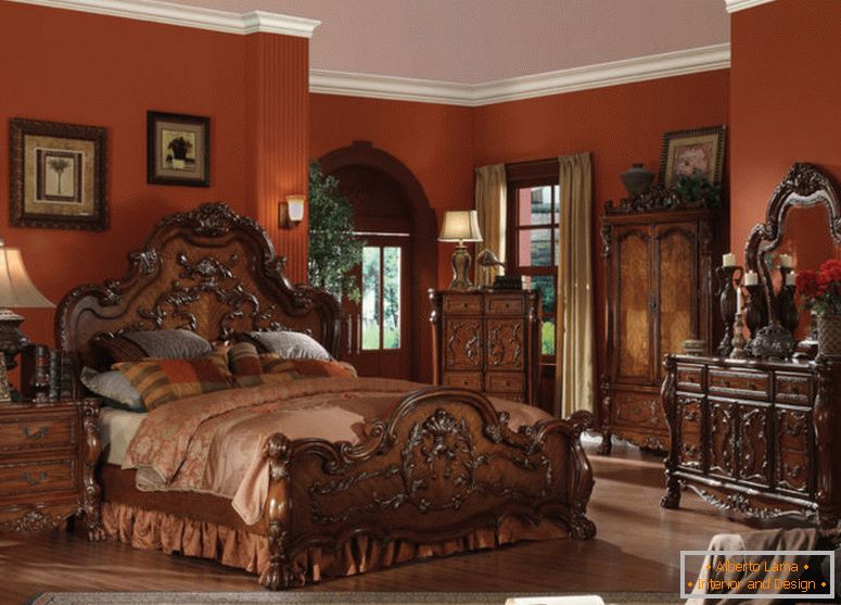 báječné-tradiční-ložnice-dekorace-nápady-s-dřevěný-nábytek-včetně-lůžko-také-skříňky-plus-marnost-v-unikátní-styl-znovu-jemné-osvětlení-příslušenství-design