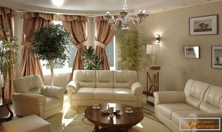 interiér - malý obývací pokoj v klasickém stylu