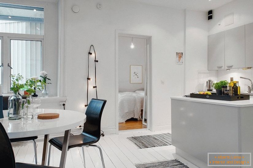 Interiér bytu ve skandinávském stylu