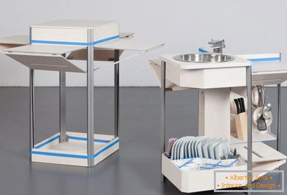 Mobilní kuchyňský set od Maria Lobisch a Andreas Nather