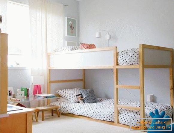 Dvoupodlažní postel z IKEA