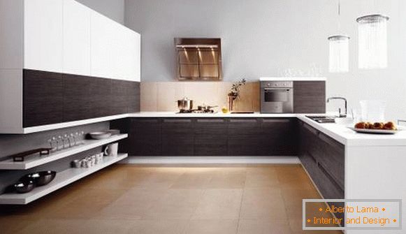 Krásná kuchyně ve stylu luxusního minimalizmu
