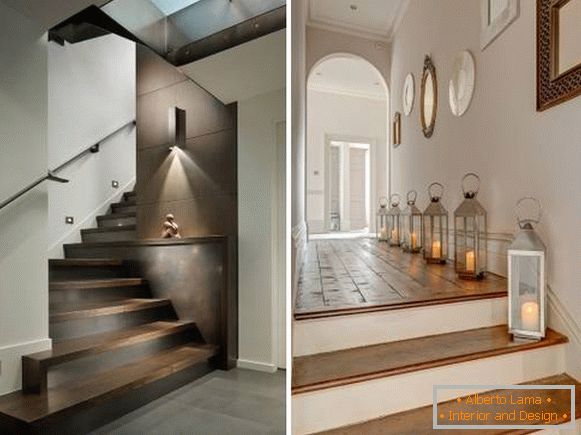 Podsvícení schodů v domě - návrhy na design fotografií