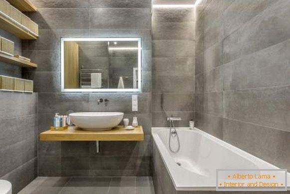Krásná koupelna - fotografický design ve stylu high-tech