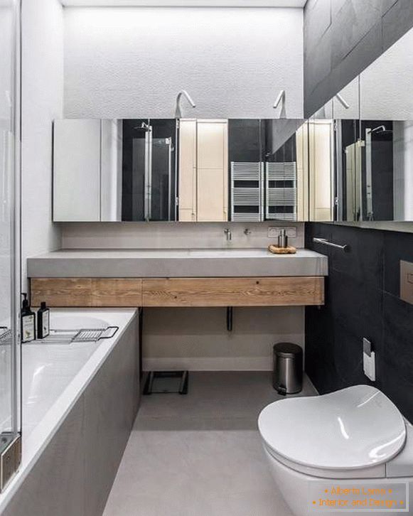 Krásné koupelny v moderním stylu - fotografie v apartmánu