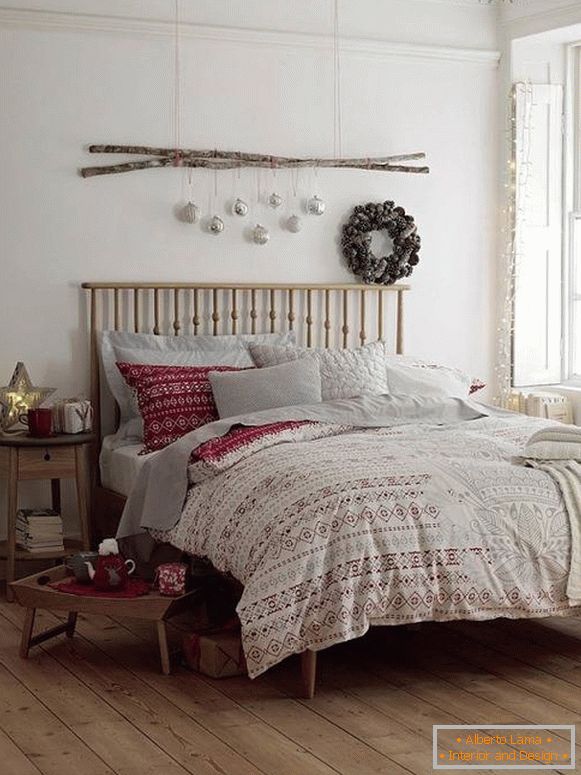 dekorace-ložnice ve skandinávském stylu