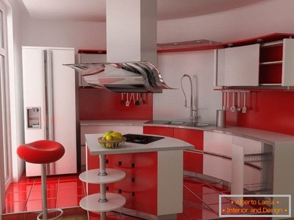 Červená kuchyně Design Photo 21