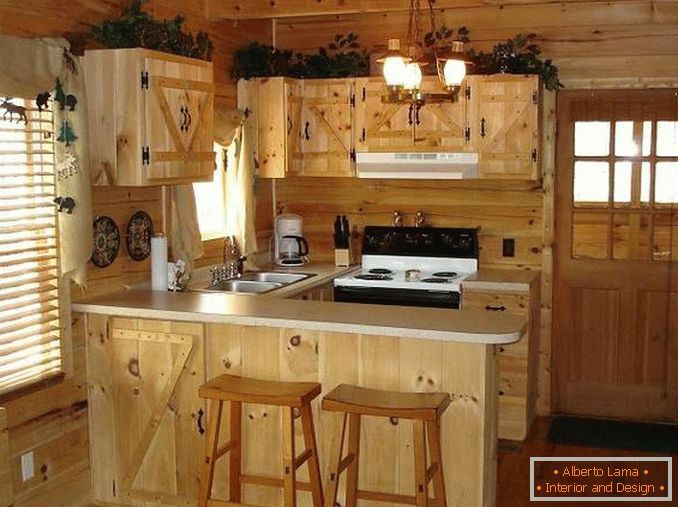 kuchyň ze dřeva vlastními rukama, foto 19