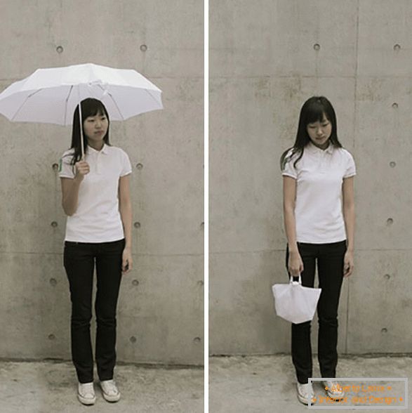Deštník, který se změní v tašku