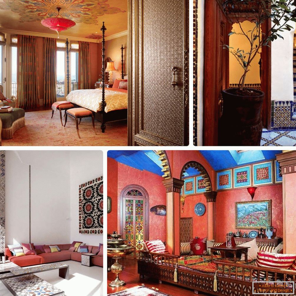 Osvětlení и мебель для марокканского интерьера