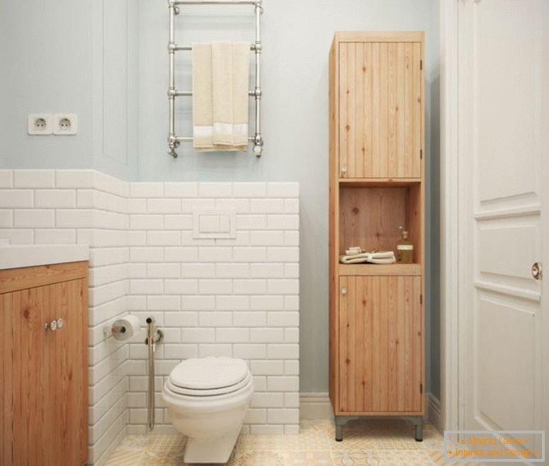 dřevěný nábytek v koupelně