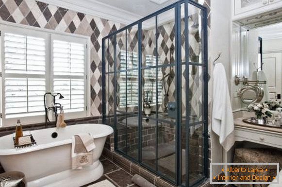 Krásný sprchový kout - fotka v koupelnovém designu