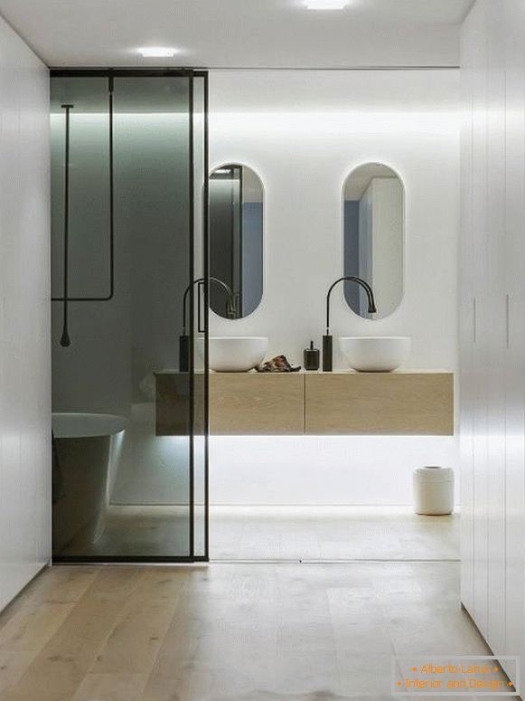 Návrh koupelny v minimalistickém stylu