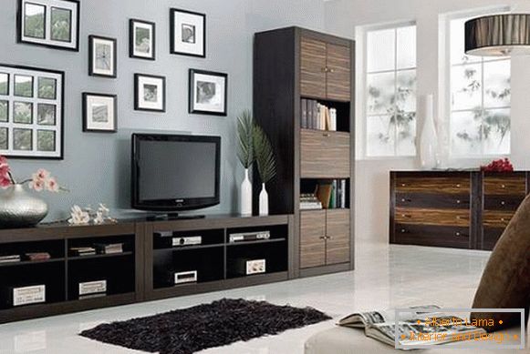 modulový nábytek pro obývací pokoj v moderním stylu, foto 6
