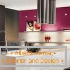 Zajímavá kombinace barev v interiéru kuchyně