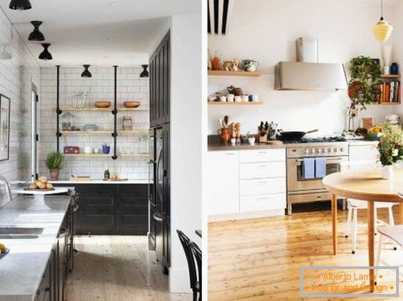 Dřevěné podlahy pro kuchyně - fotografie