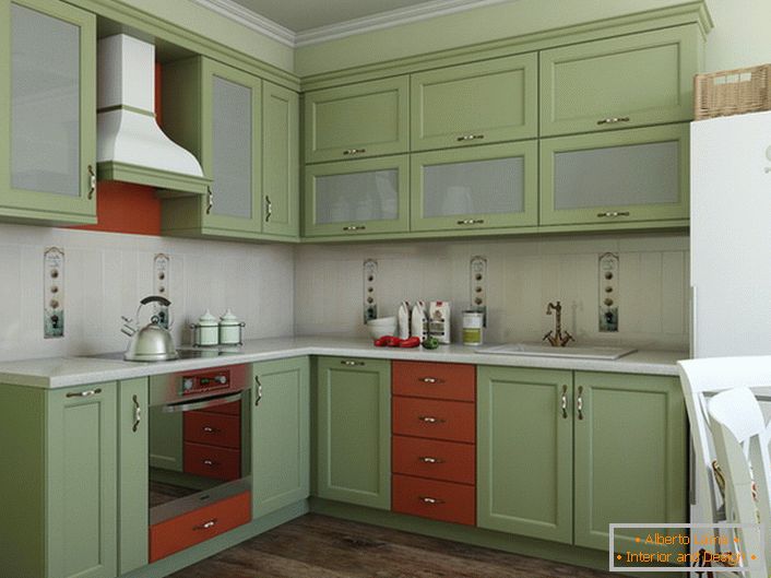 Jemně olivová barva je ideální pro dekoraci interiéru ve středomořském stylu. 