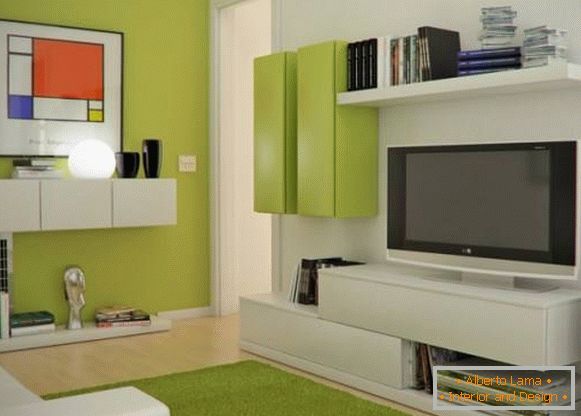 Návrh malého obývacího pokoje - malý nábytek