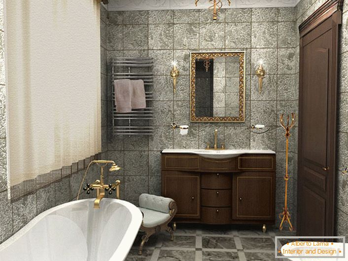 Luxusní koupelna ve stylu Art Deco