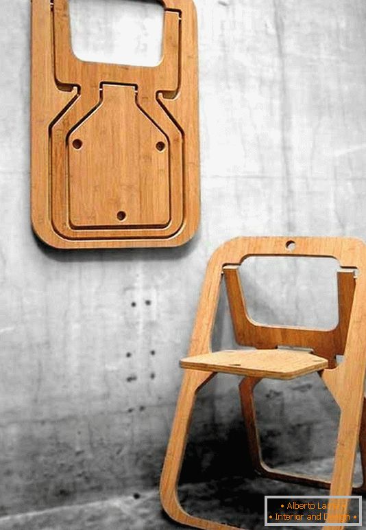 Skládací židle od designéra Christian Desile, Francie