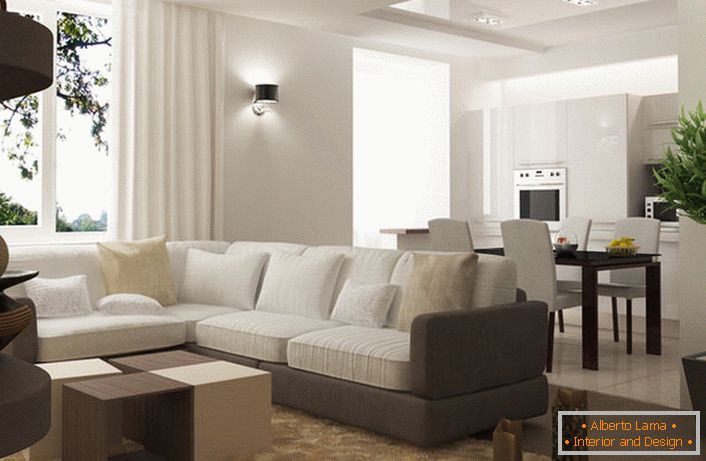 Laconický interiér ve stylu minimalismu - správná volba pro malý byt.