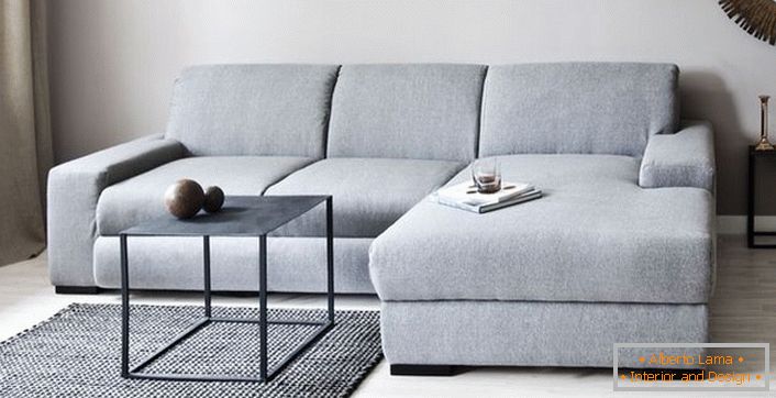 Plánování interiéru obývacího pokoje ve stylu skandinávského minimalismu.