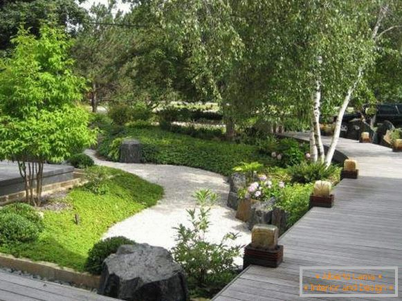 Terénní design zahrady v čínském stylu