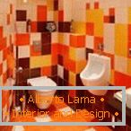 Jasné barvy v designu toalety