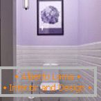 Světlá lila v designu toalety