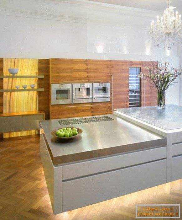 Luxusní lustr pro kuchyň a LED osvětlení pro skříně