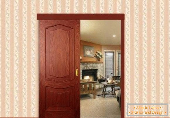 Dřevěné posuvné dveře do kuchyně - možnosti fotky