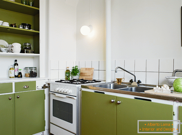 Kuchyně v bílé olivové paletě