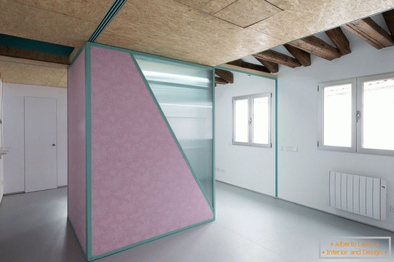 Úžasný projekt bytu: konverzační místnost ve složené podobě