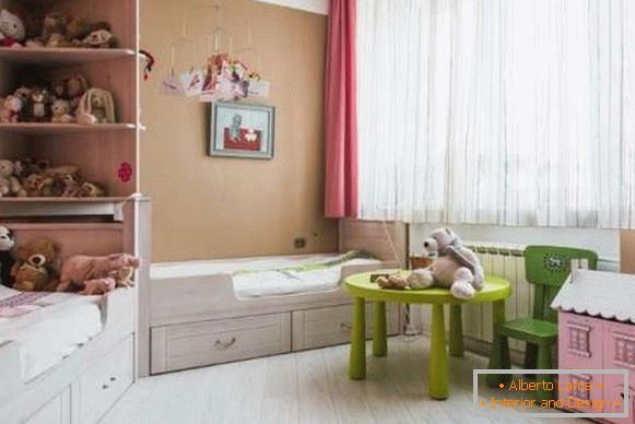 krátké záclony v dětském pokoji, foto 45