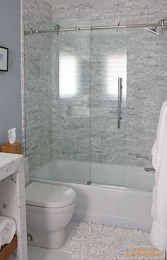 skleněná opona pro koupelnu, foto 4